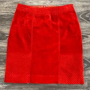 Anthropologie Women’s Ett Twa Burnt Textured Orange Lined Skirt Size‎ 2